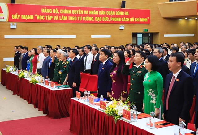 Phó Chủ tịch Phùng Thị Hồng Hà dự khai mạc Đại hội Đảng bộ quận Đống Đa